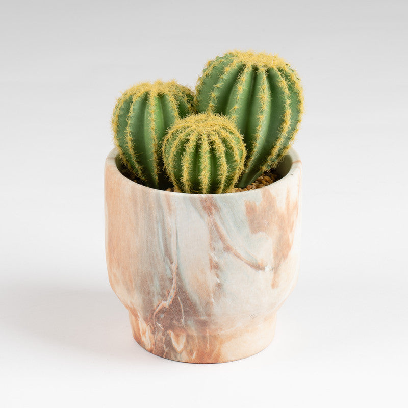 20cm Artificial Cactus in Cement Pot